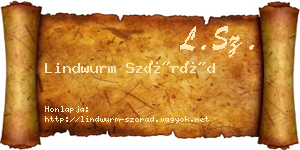 Lindwurm Szórád névjegykártya